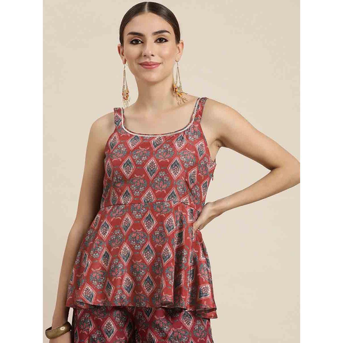 بلوزة بيبلوم مطبعة بزهور ساسافراس × ستايلي-women-clothing-shirtsandblouses-blouses-image-1
