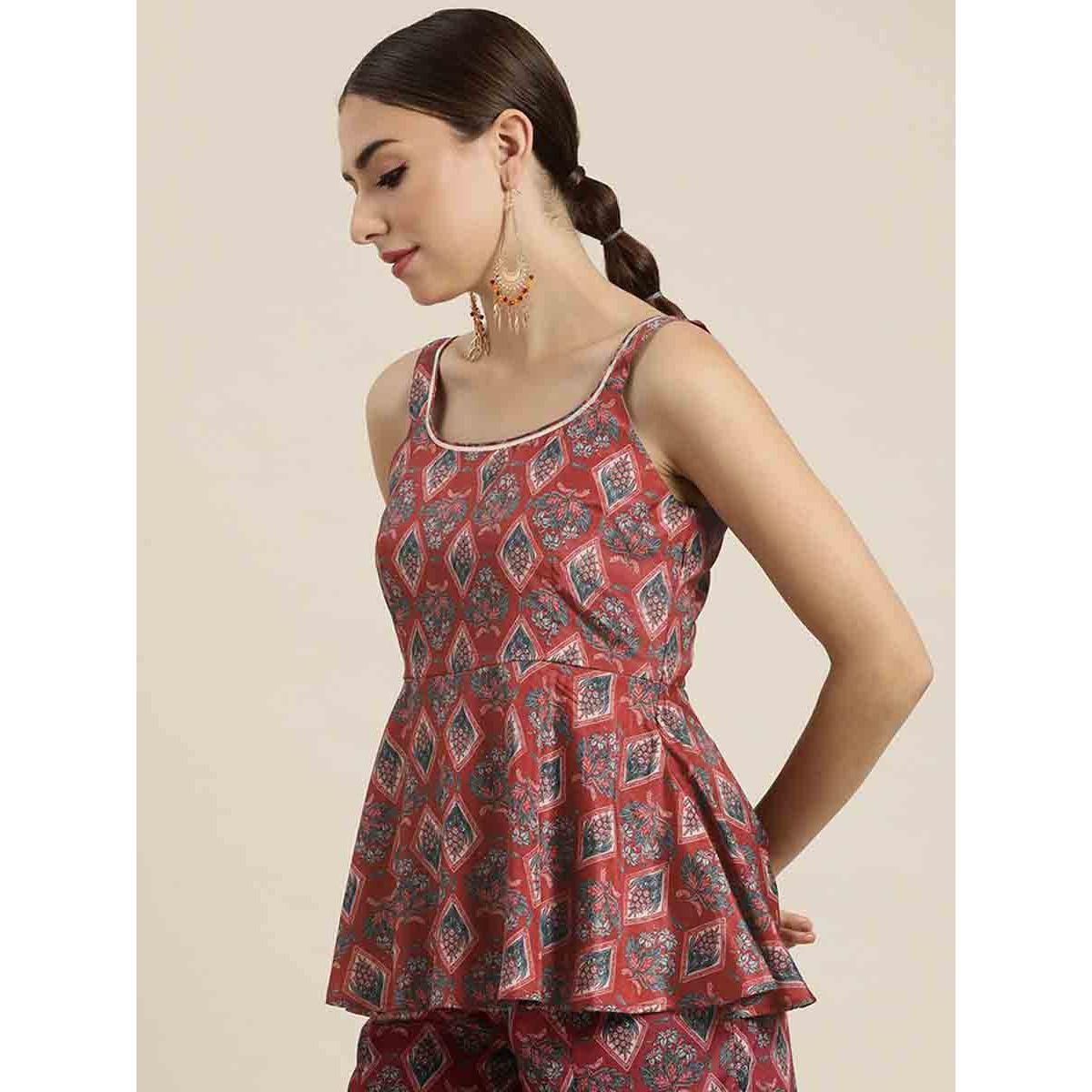 Sassafras X Styli Floral Print Strappy Peplum Top-women-clothing-shirtsandblouses-blouses-image-4
