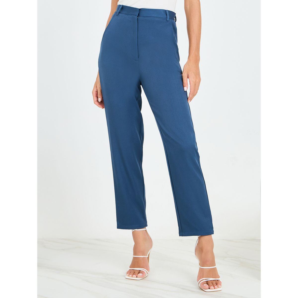 Styli Straight Fit Ankle Length Trouser-women-clothing-bottoms-trousers-image-1