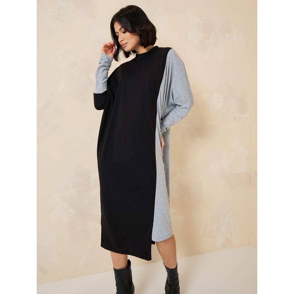 فستان ميدي بياقة عالية-women-clothing-dresses-image-2