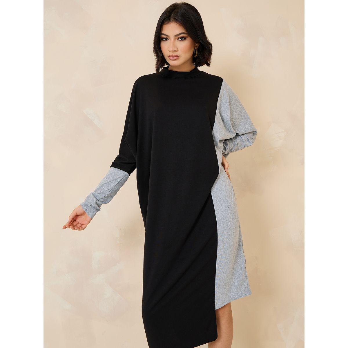 فستان ميدي بياقة عالية-women-clothing-dresses-image-3