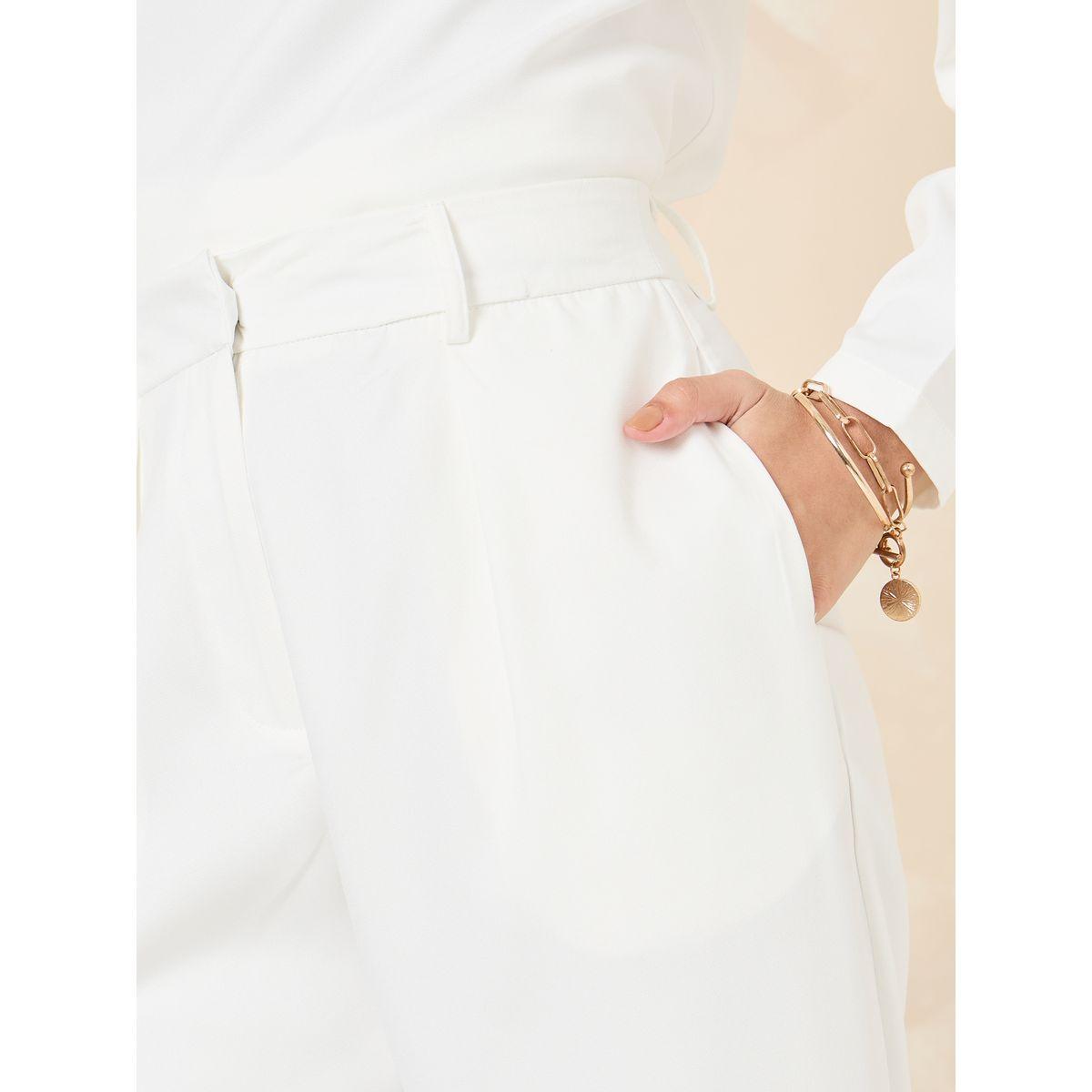 Styli Solid Tapered Trouser with Side Pocket-women-clothing-bottoms-trousers-image-3