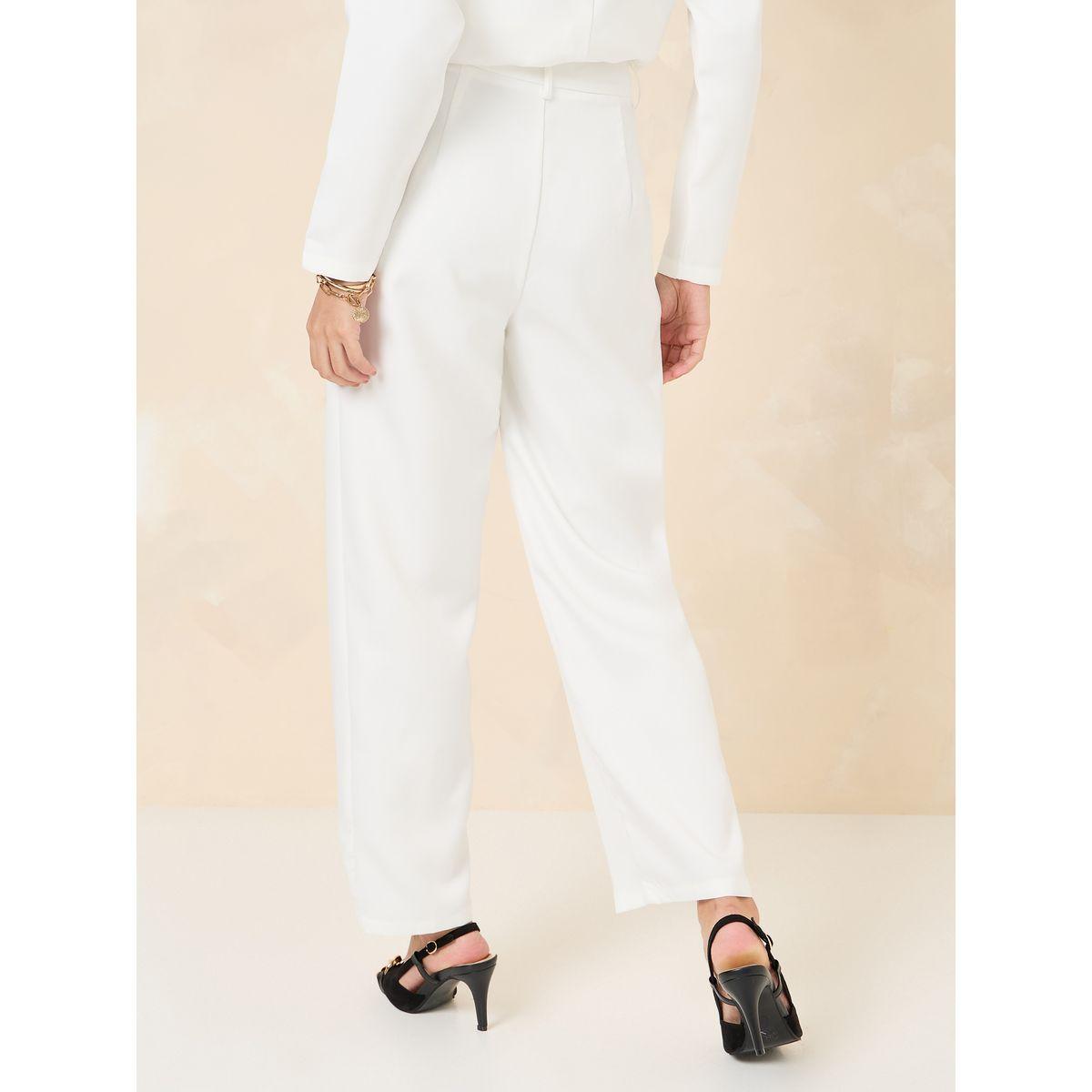 Styli Solid Tapered Trouser with Side Pocket-women-clothing-bottoms-trousers-image-4