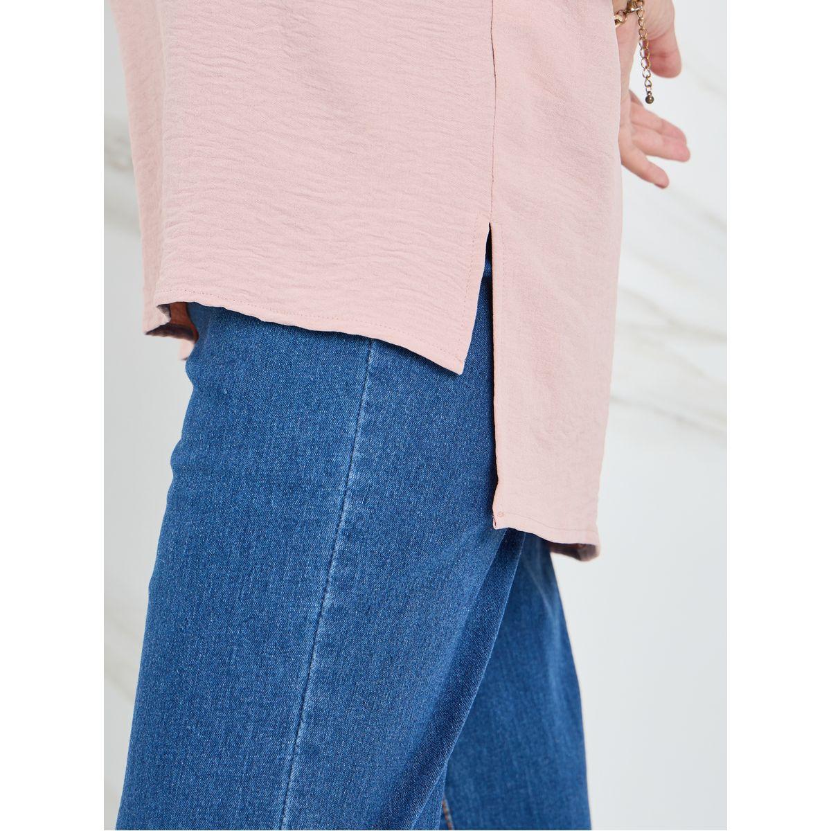 بلوزة بحافة غير متماثلة الطول-women-clothing-shirtsandblouses-blouses-image-4