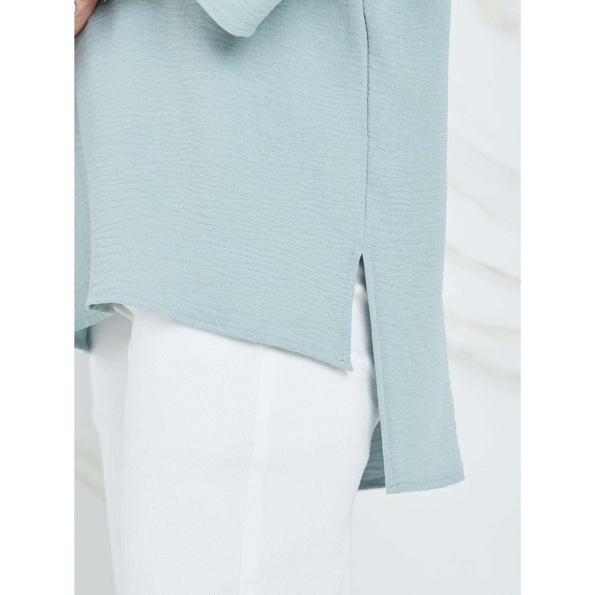 Styli 3/4 Dropped Shoulder Sleeve High-Low Hem Blouse-women-clothing-shirtsandblouses-blouses-image-4