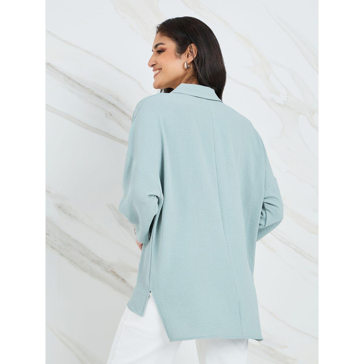 بلوزة بحافة غير متماثلة الطول-women-clothing-shirtsandblouses-blouses-image-5