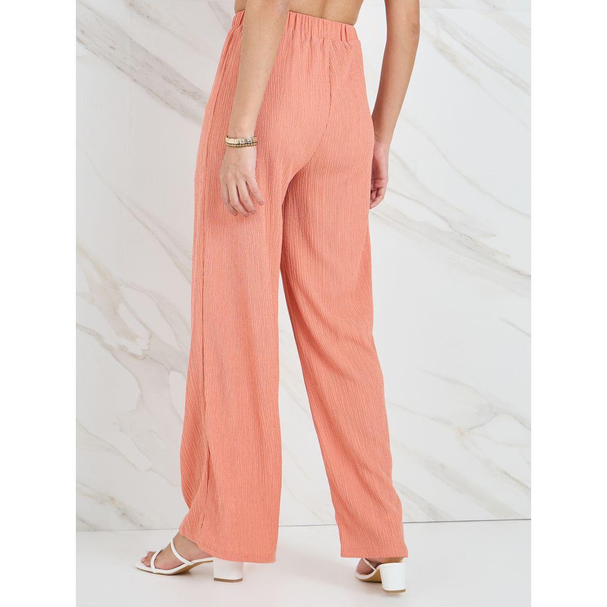 بنطال بأرجل واسعة وخصر مطاطي-women-clothing-bottoms-trousers-image-4