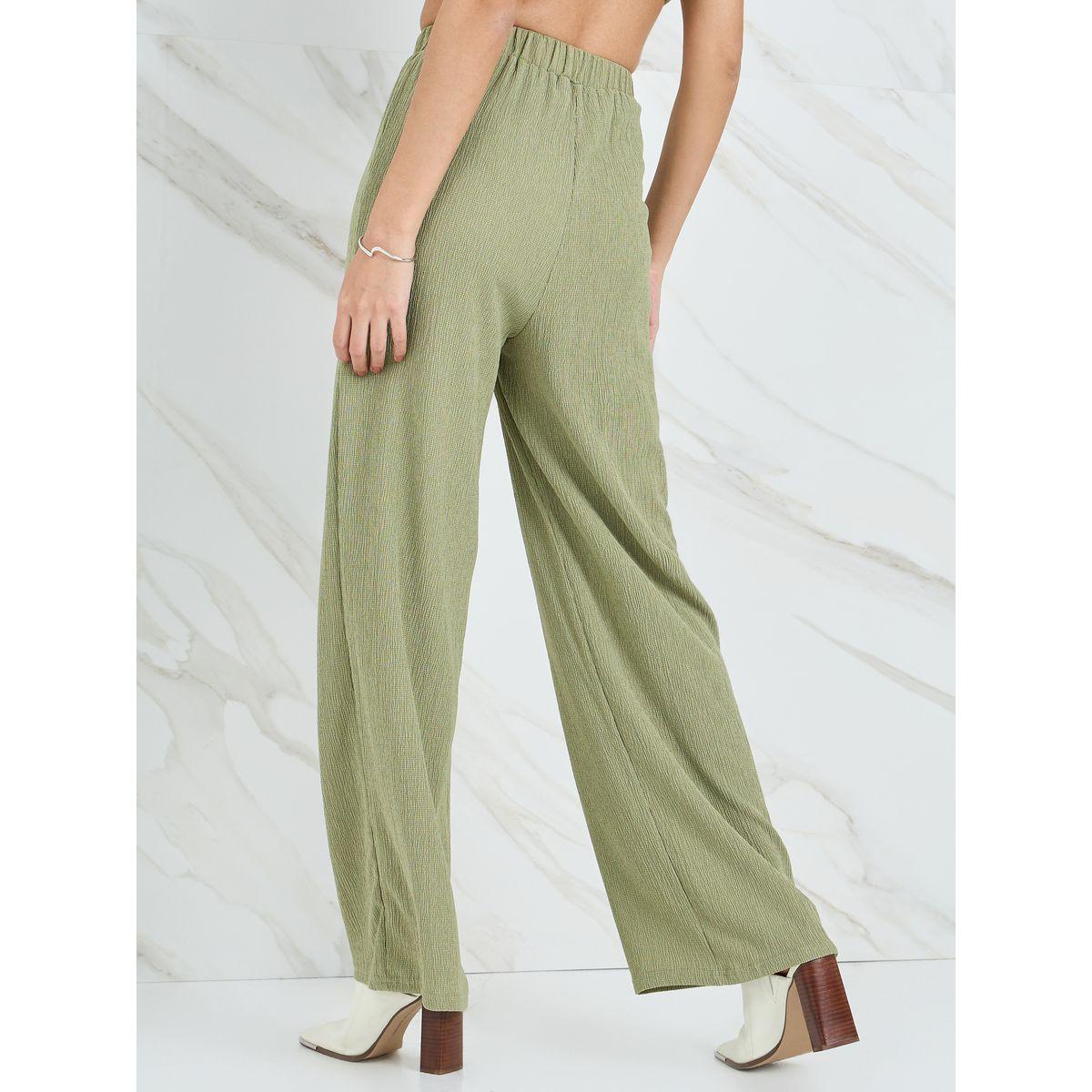 بنطال بأرجل واسعة وخصر مطاطي-women-clothing-bottoms-trousers-image-4