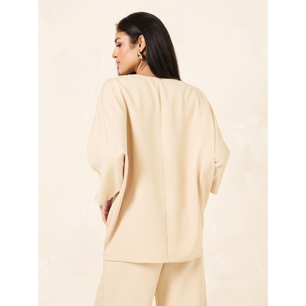 Styli 3/4 Drop Shoulder Sleeve Oversized Tunic-women-clothing-shirtsandblouses-blouses-image-5