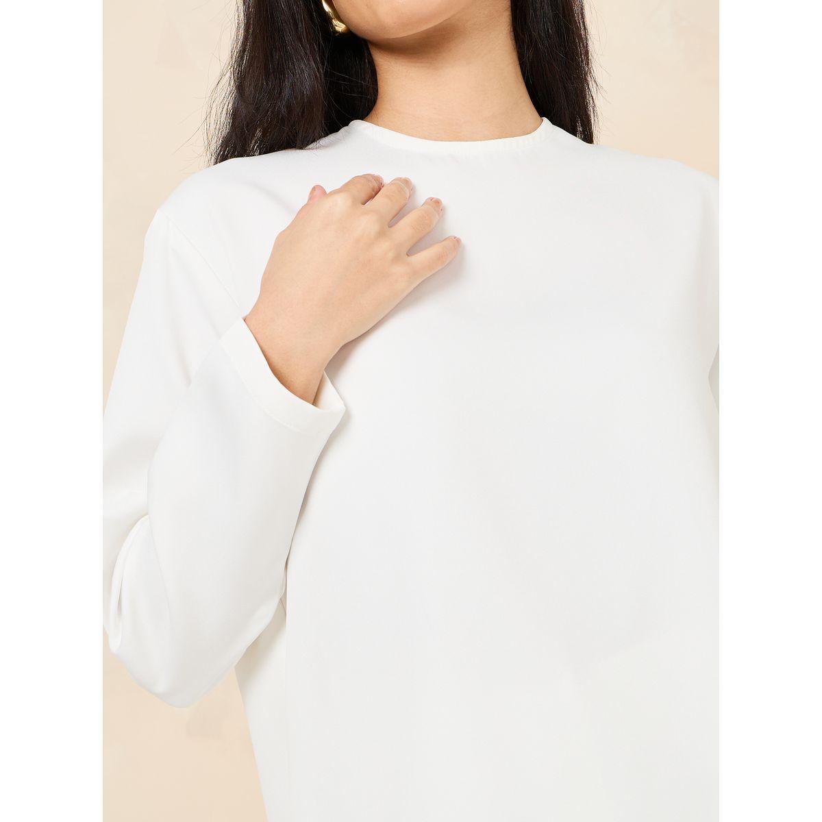 Styli Solid Round Neck Boxy Top-women-clothing-shirtsandblouses-blouses-image-3