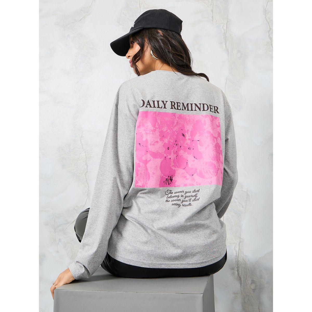 Styli Oversized Daily Reminder Graphic Longline T-Shirt-women-clothing-tshirts-image-1