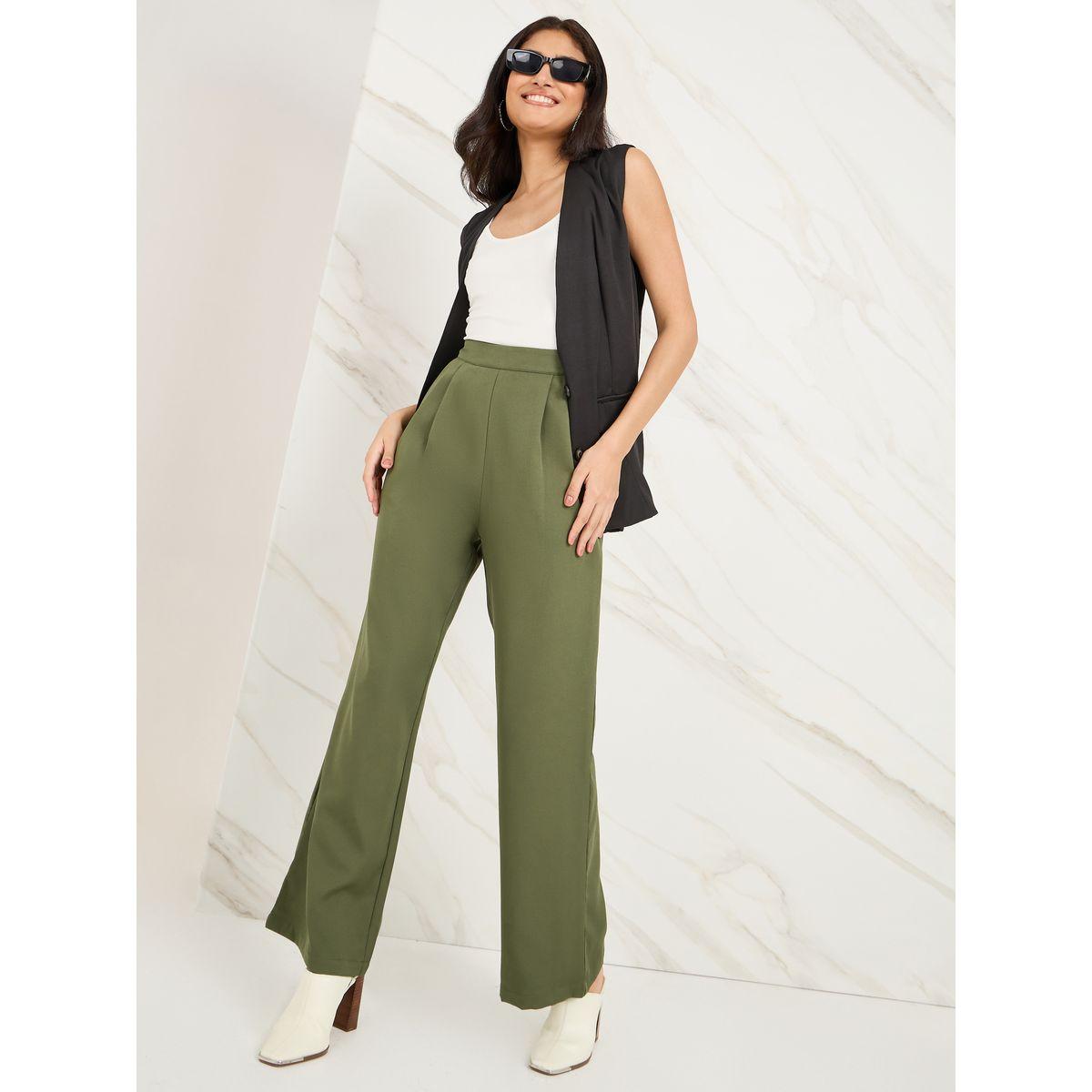 Styli High Rise Wide Leg Trouser with Fold Pleats-women-clothing-bottoms-trousers-image-2
