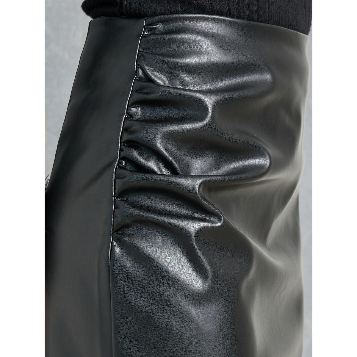 Styli High Rise Split Thigh Leather Look Midi Skirt-women-clothing-bottoms-skirts-image-3