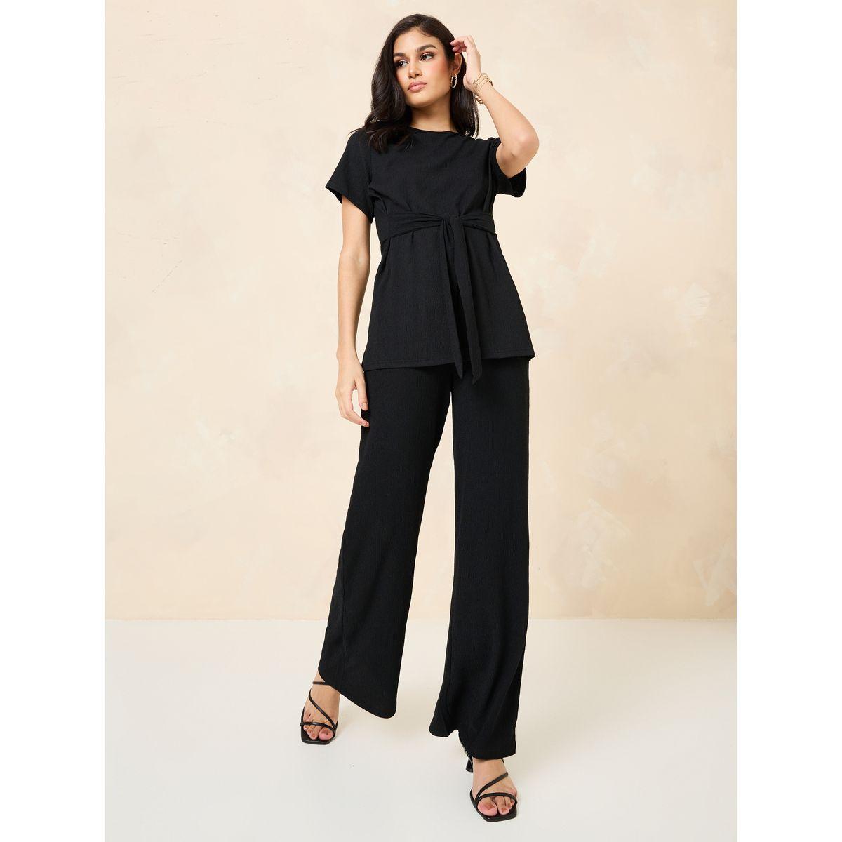 Styli Textured Knit Longline Belted Tunic Top-women-clothing-shirtsandblouses-blouses-image-2