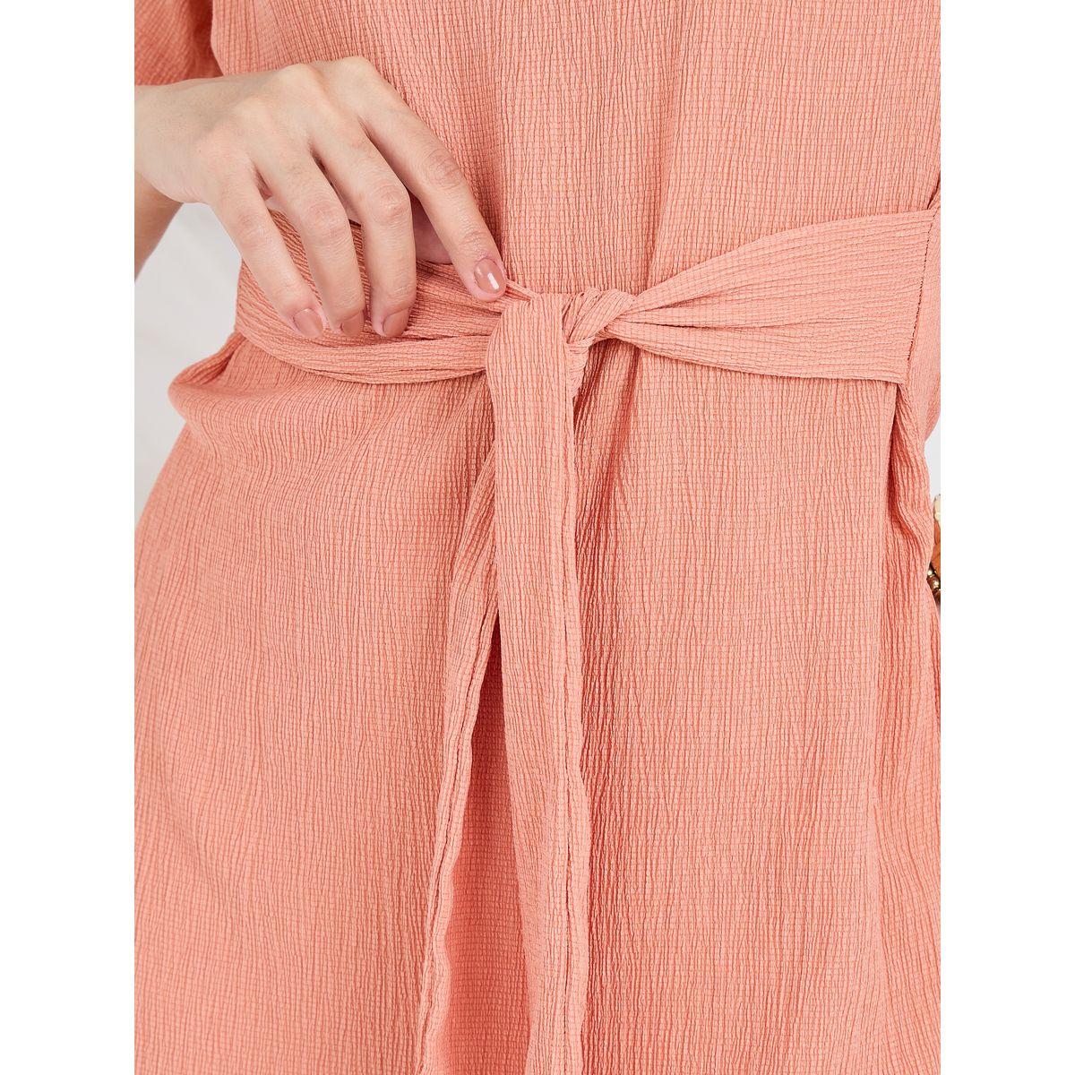 Styli Textured Knit Longline Belted Tunic Top-women-clothing-shirtsandblouses-blouses-image-3