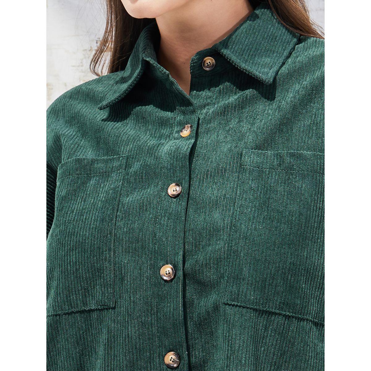 Styli Elevate Textured Oversized Shirt with Patch Pocket-women-clothing-shirtsandblouses-shirts-image-4