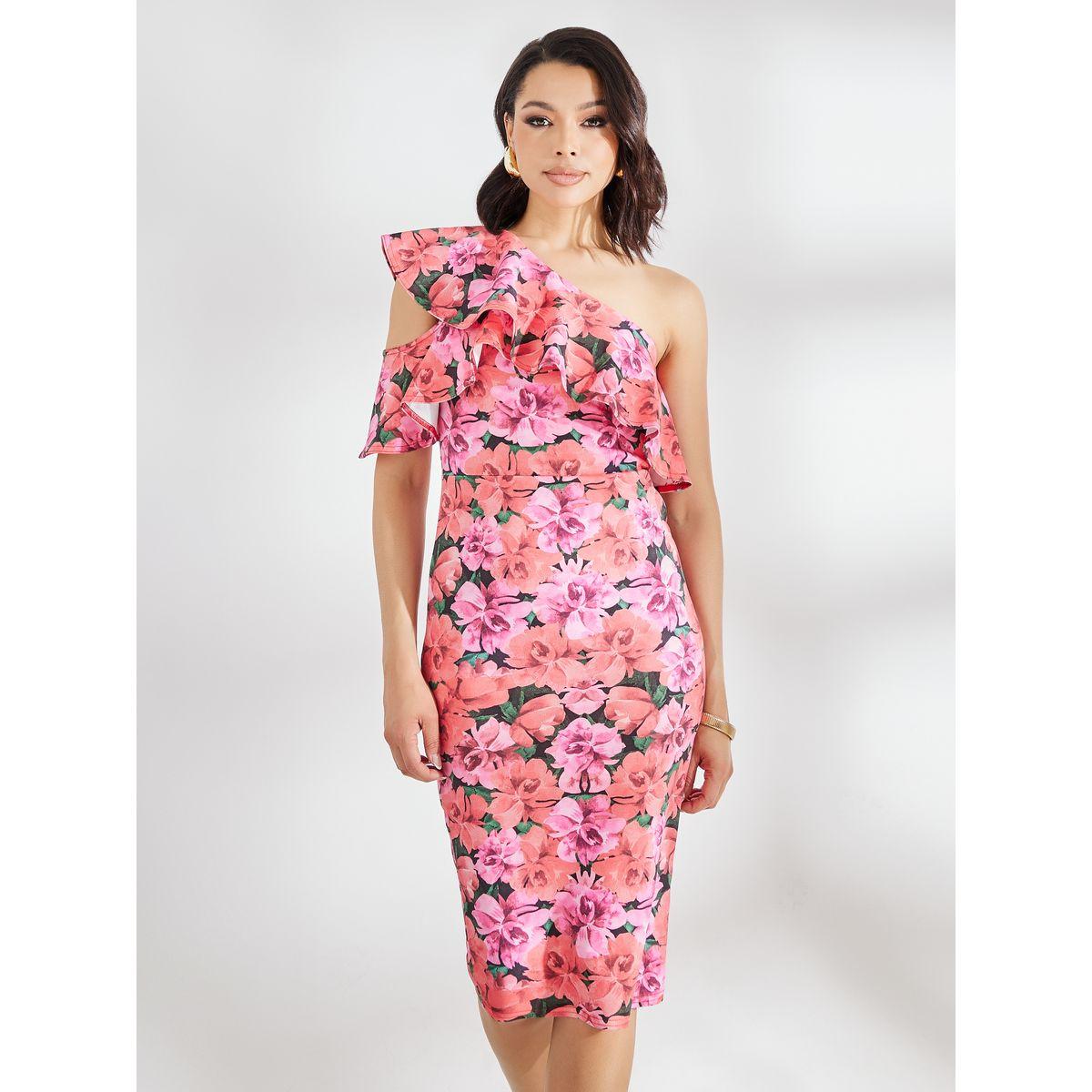 فستان بديكون بكتف واحد-women-clothing-dresses-image-1