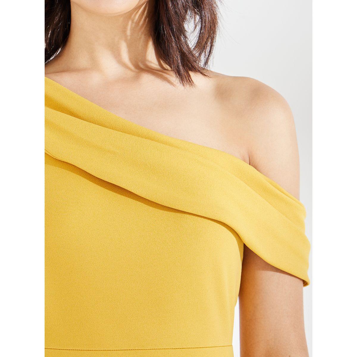 Styli Asymmetric Neck Bodycon Maxi Dress with Back Slit-women-clothing-dresses-image-5