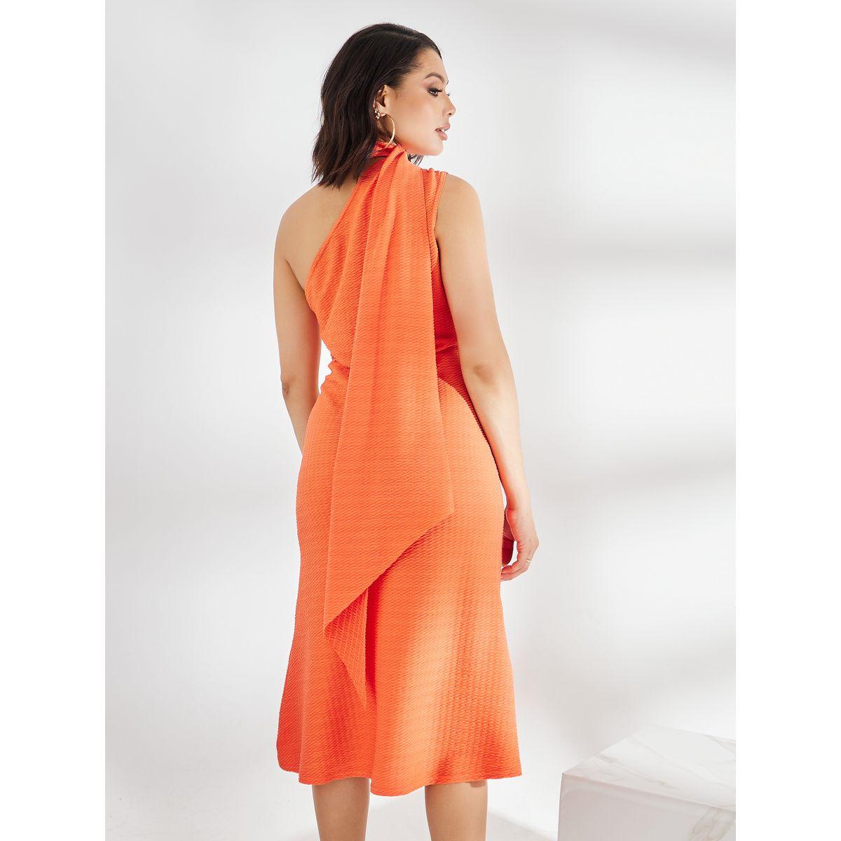 فستان ميدي بياقة بربطة وشاح-women-clothing-dresses-image-6