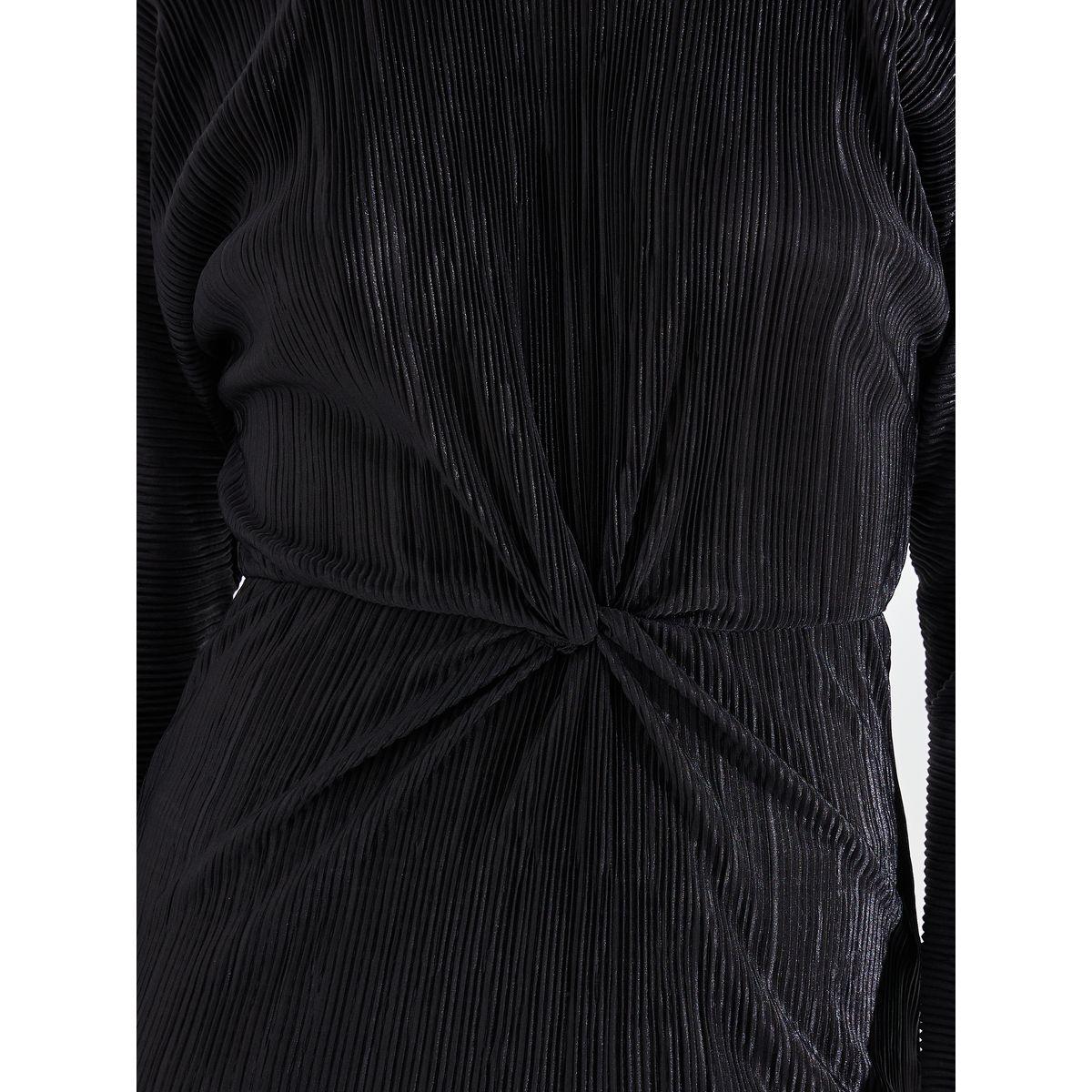Styli Knot Front Plisse Bodycon Midi Dress-women-clothing-dresses-image-4