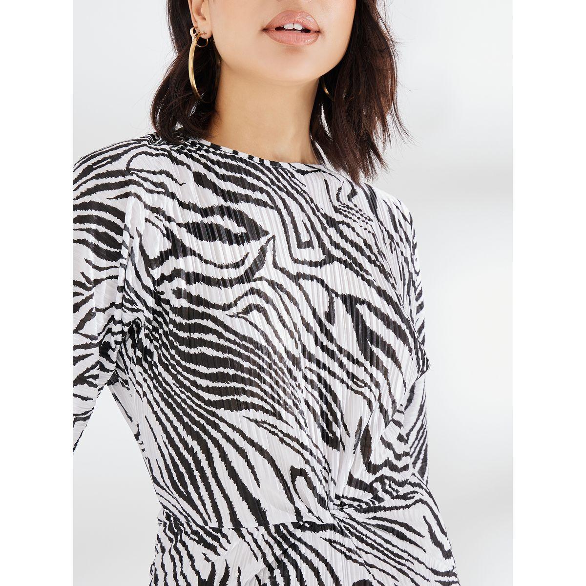 فستان ميدي مزين بعقدة امامية-women-clothing-dresses-image-4