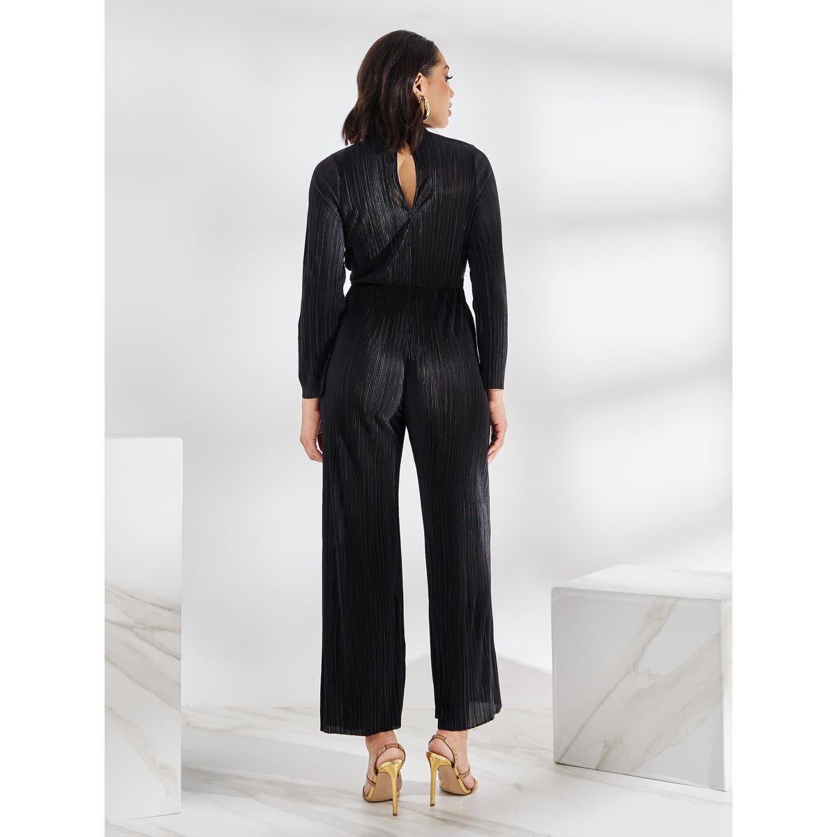 جمبسوت بليسيه بأرجل واسعة وأربطة-women-clothing-jumpsuits-image-5