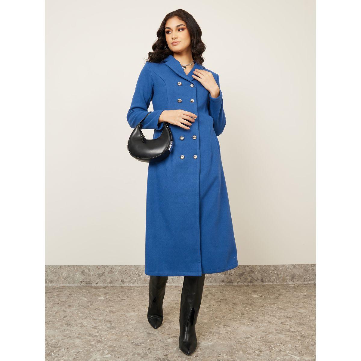 Styli Collared Button Detail Coat Midi Dress-women-clothing-dresses-image-1