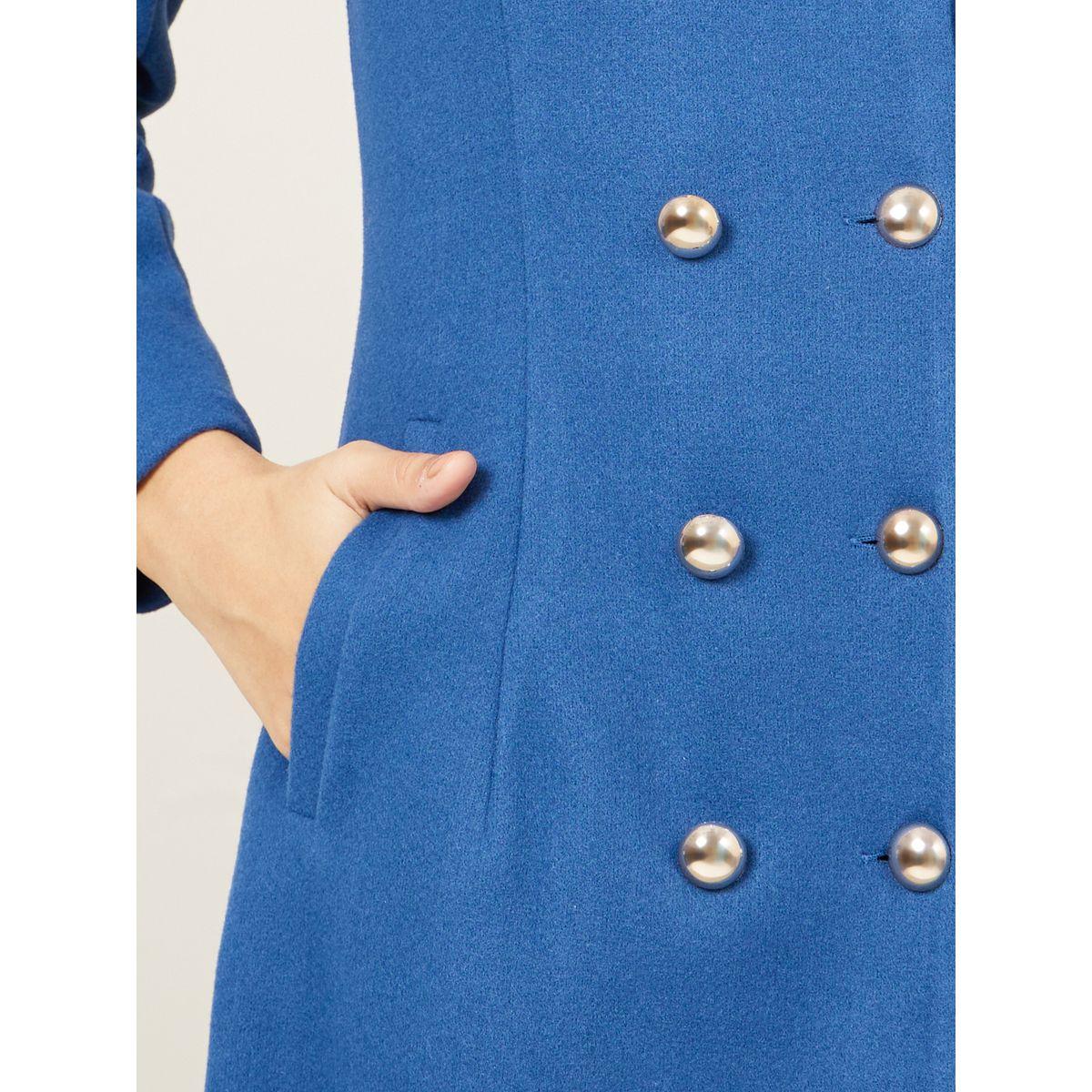 Styli Collared Button Detail Coat Midi Dress-women-clothing-dresses-image-4