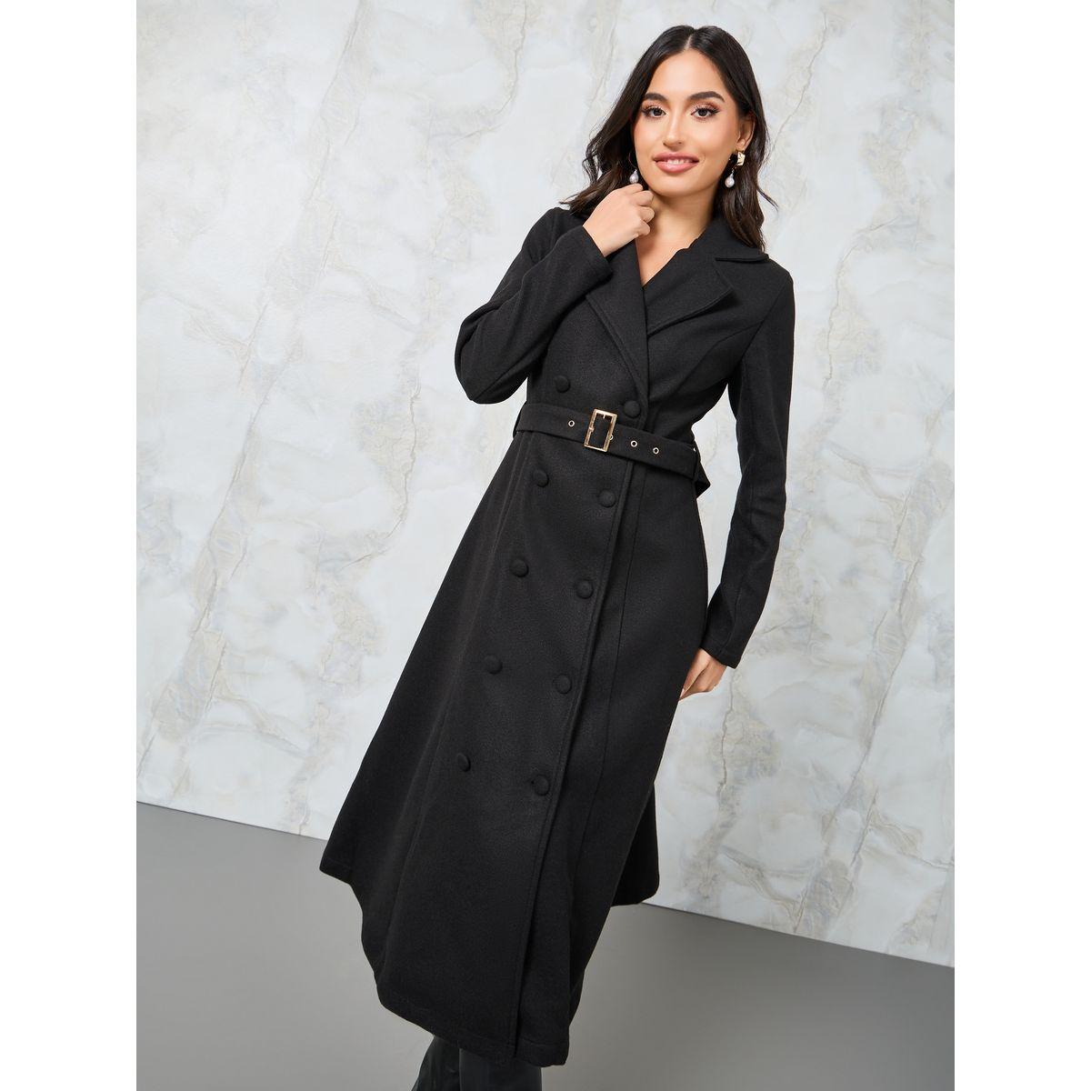 Styli Solid Notch Lapel Belted Coat Midi Dress-women-clothing-dresses-image-2