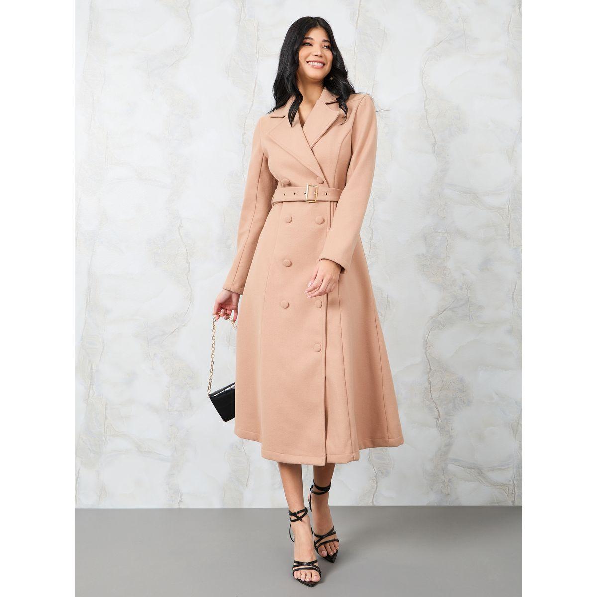 Styli Solid Notch Lapel Belted Coat Midi Dress-women-clothing-dresses-image-1