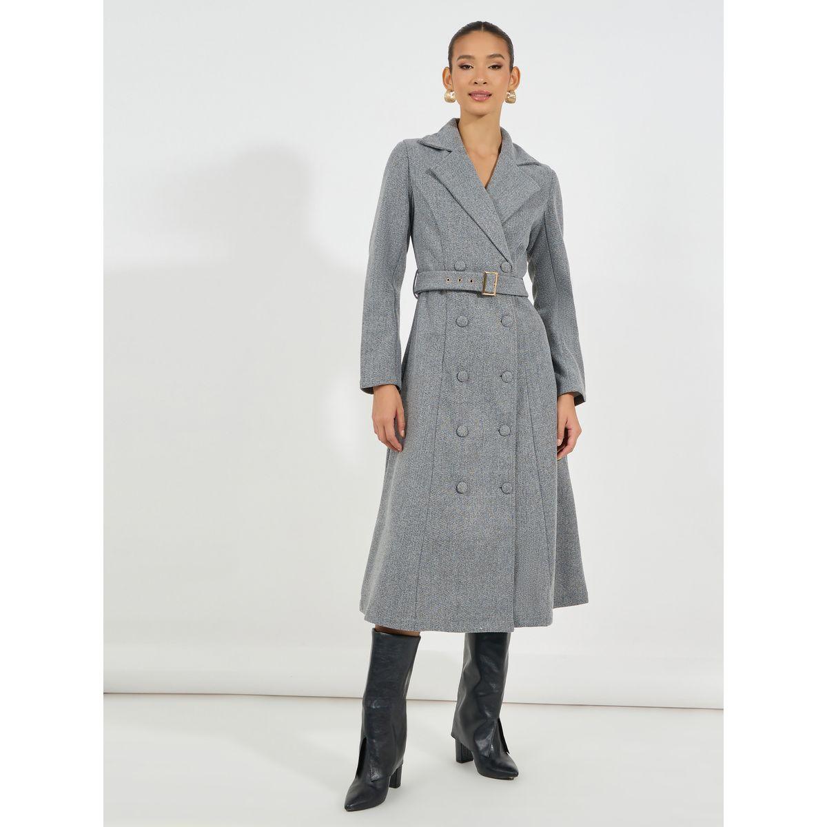 Styli Solid Notch Lapel Belted Blazer Midi Dress-women-clothing-dresses-image-1