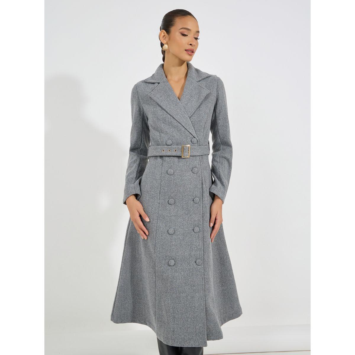 Styli Solid Notch Lapel Belted Blazer Midi Dress-women-clothing-dresses-image-2