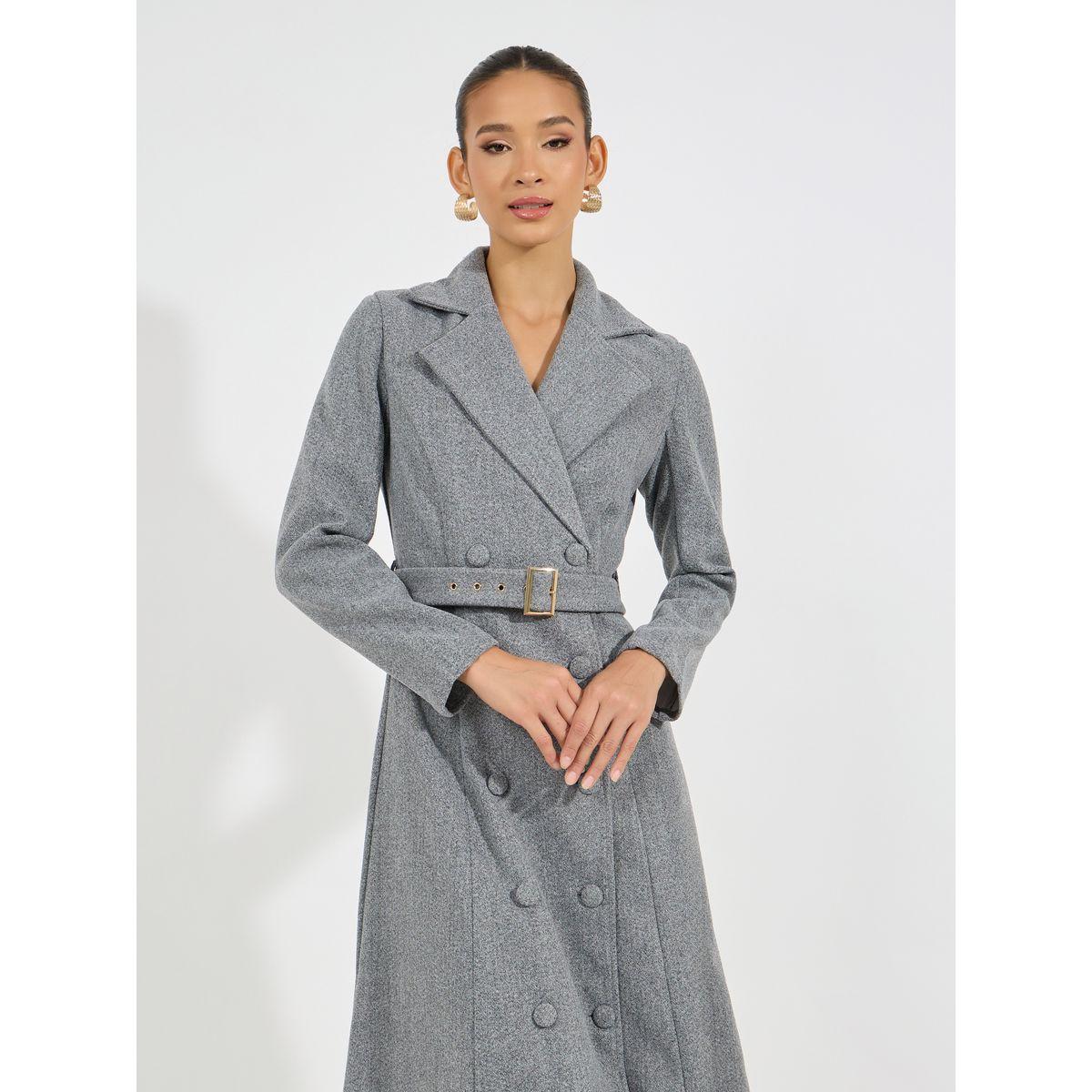 Styli Solid Notch Lapel Belted Blazer Midi Dress-women-clothing-dresses-image-5