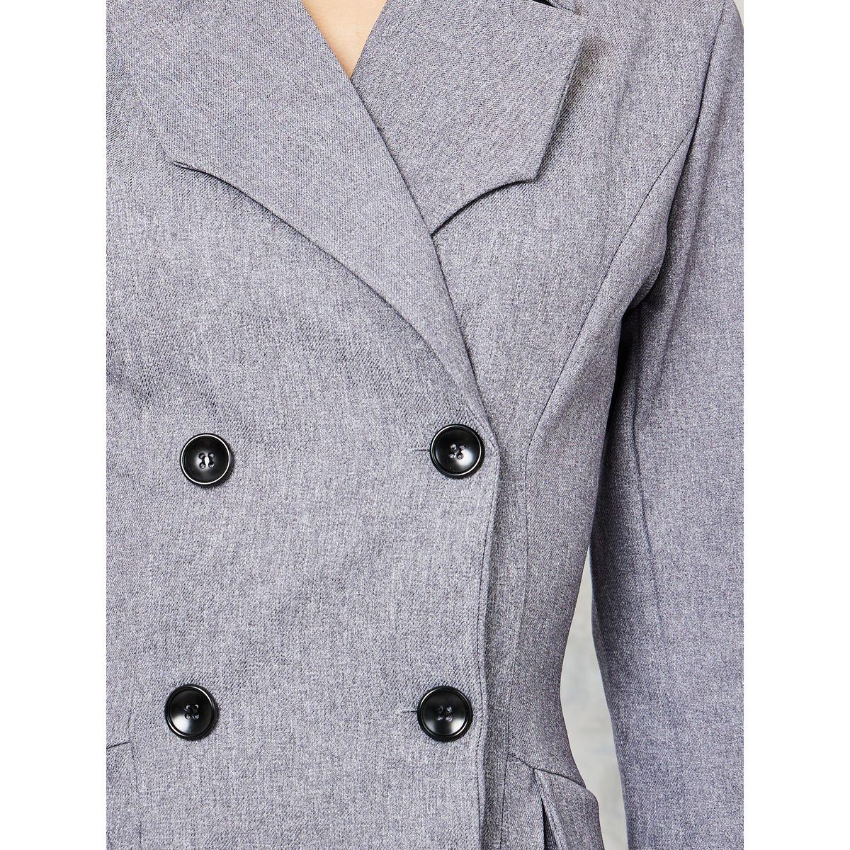Styli Side Pleated Buttoned Blazer Midi Dress-women-clothing-dresses-image-3