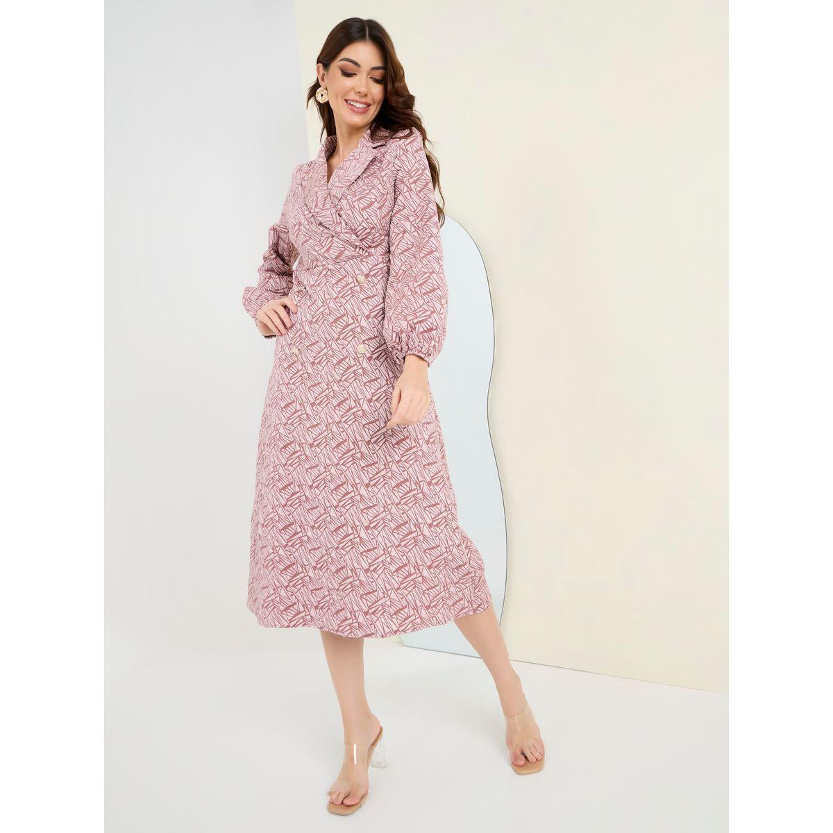فستان ميدي مطبع بالكامل-women-clothing-dresses-image-1