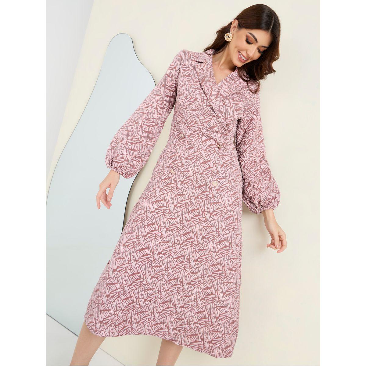 فستان ميدي مطبع بالكامل-women-clothing-dresses-image-2