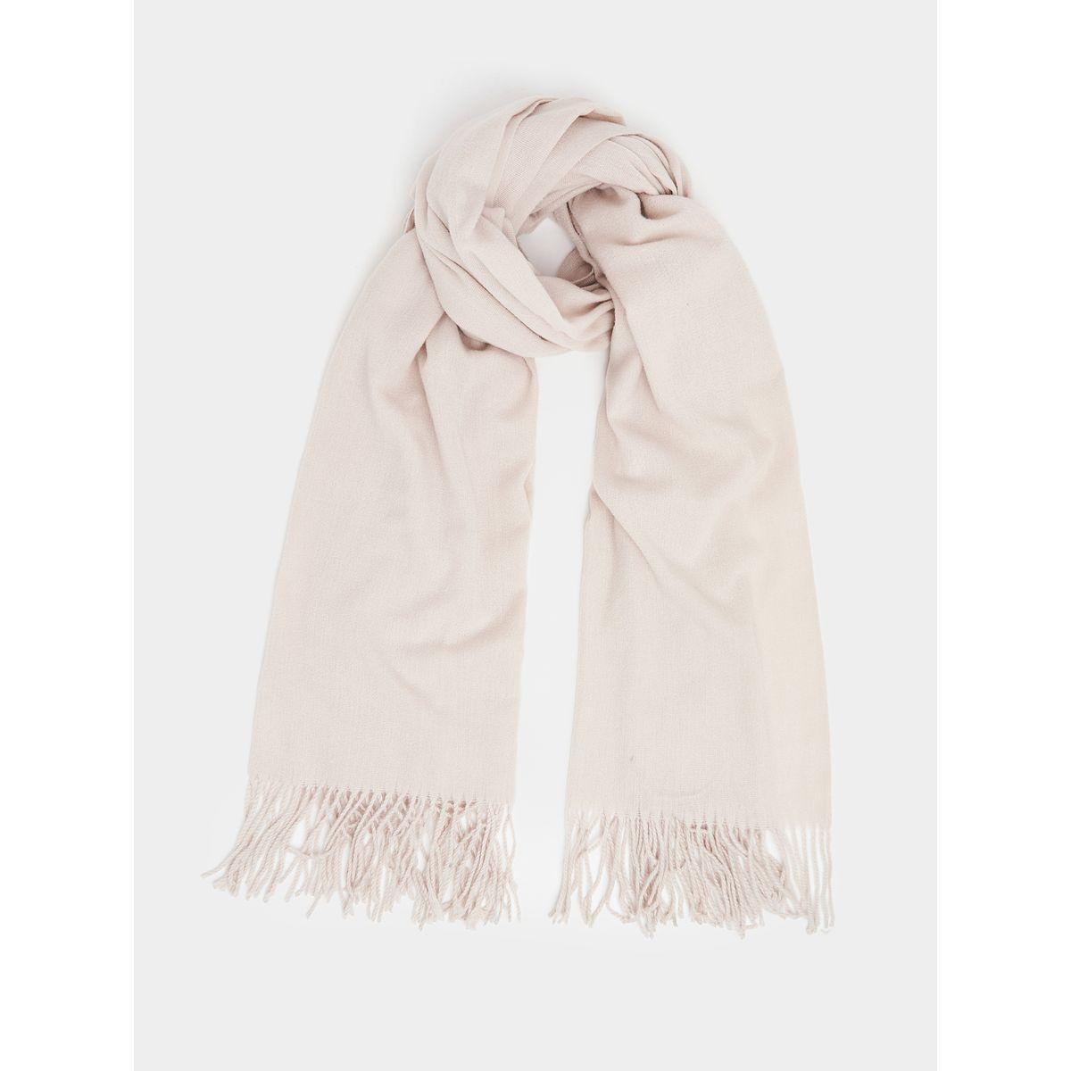وشاح سادة مع حواف بشراشيب-women-winterwear-scarves-image-1