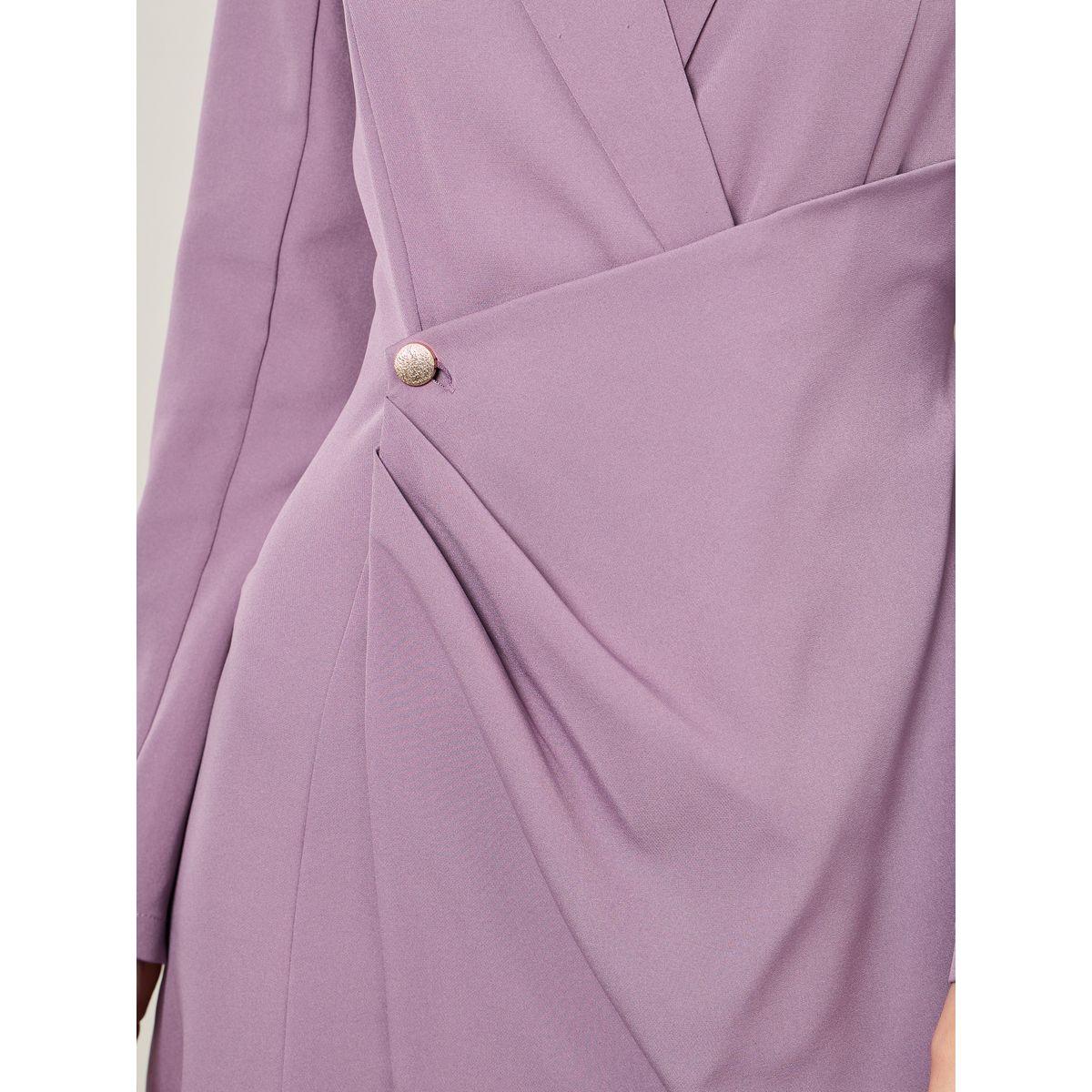 Styli Notch Lapel Wrap Front Blazer Knee Length Dress-women-clothing-dresses-image-3