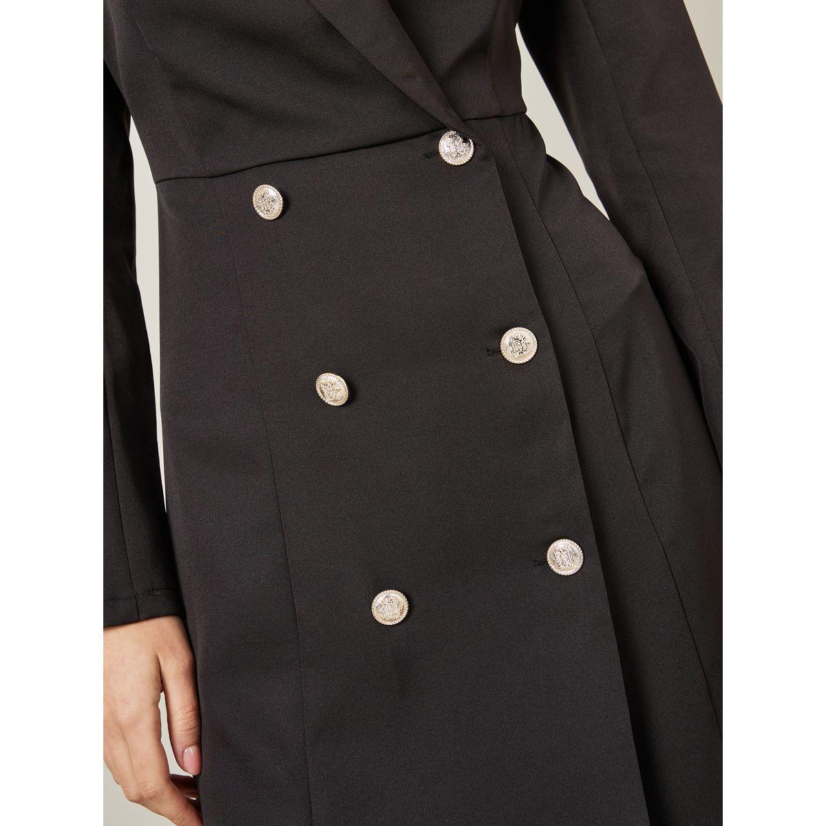 Styli Notch Lapel Buttoned Blazer Mini Dress-women-clothing-dresses-image-3