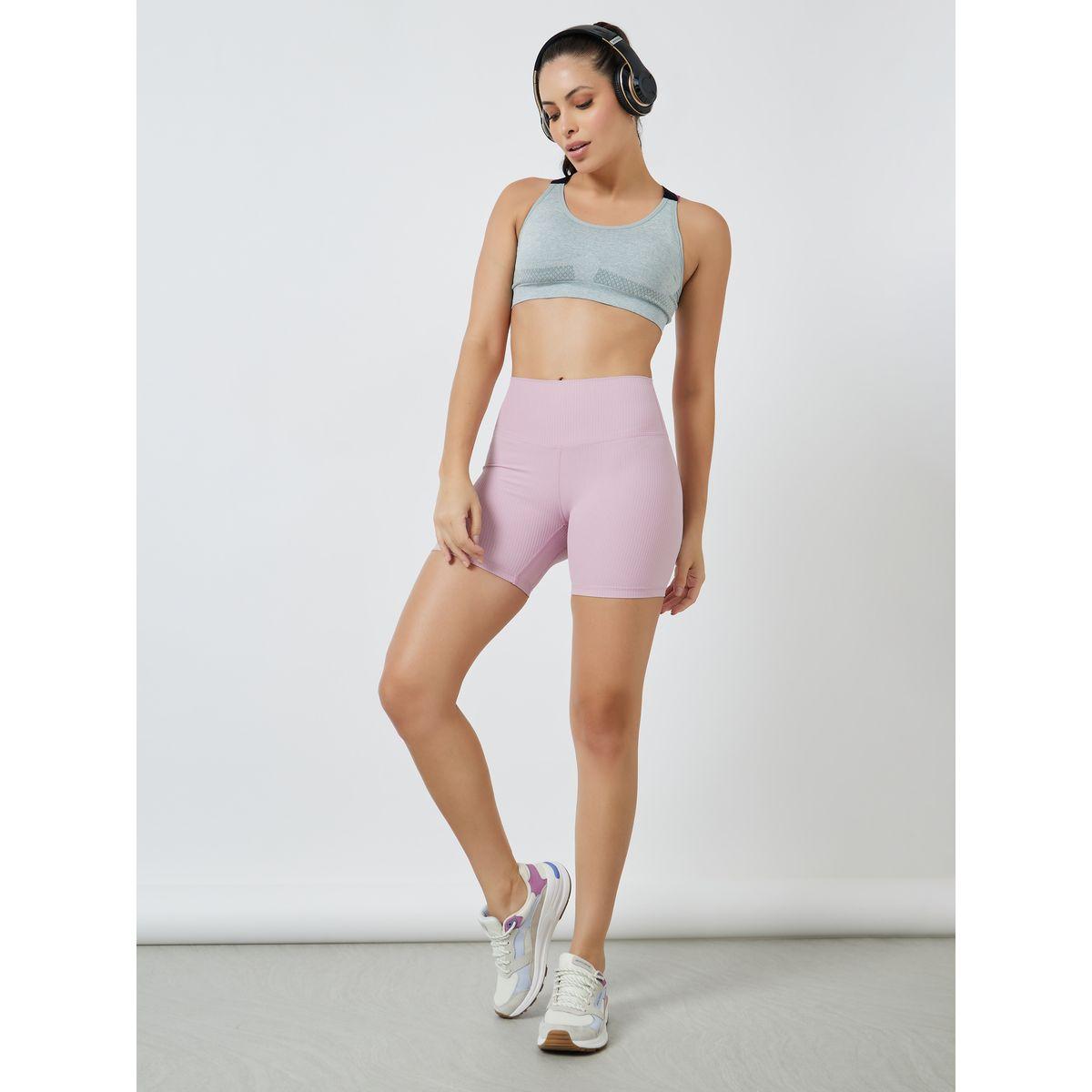 Styli Active Ribbed Broad Waist Cycling Shorts-women-clothing-sportswearandactivewear-bottoms-image-1