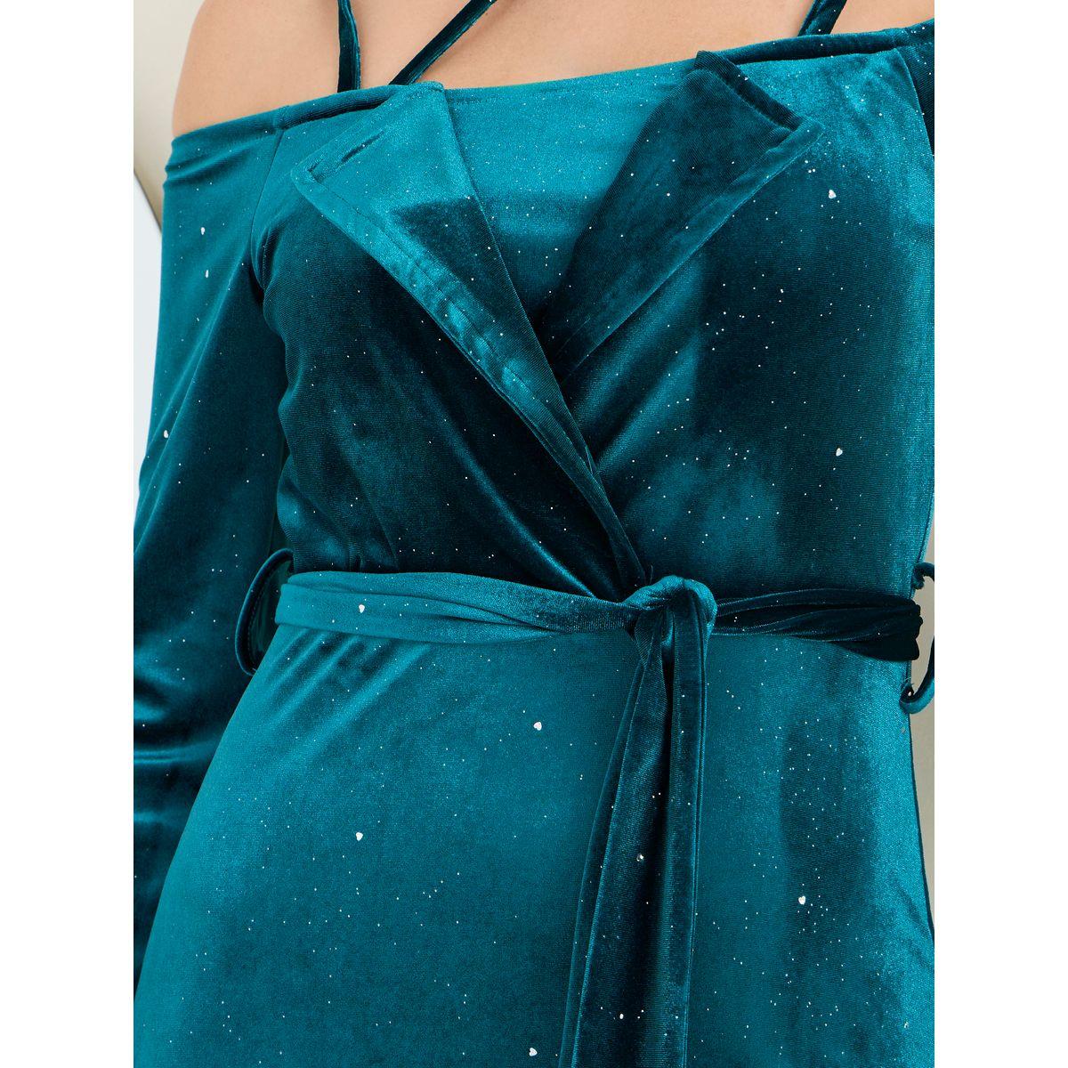 فستان ميدي بأكتاف مكشوفة وأربطة-women-clothing-dresses-image-4