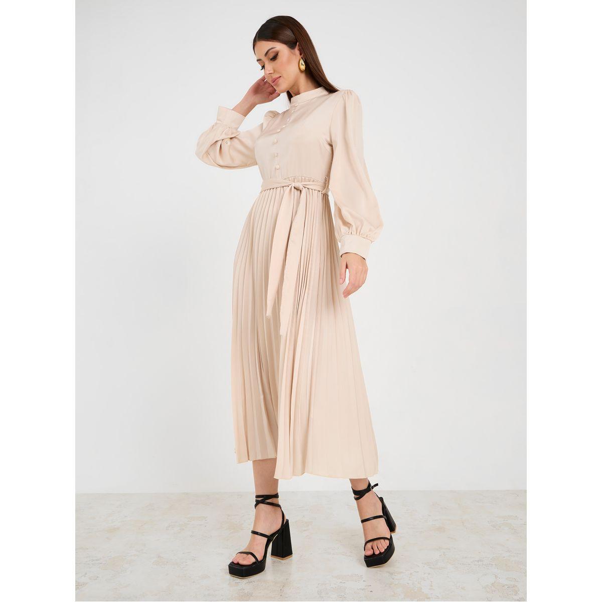 فستان ميدي بياقة عالية-women-clothing-dresses-image-2