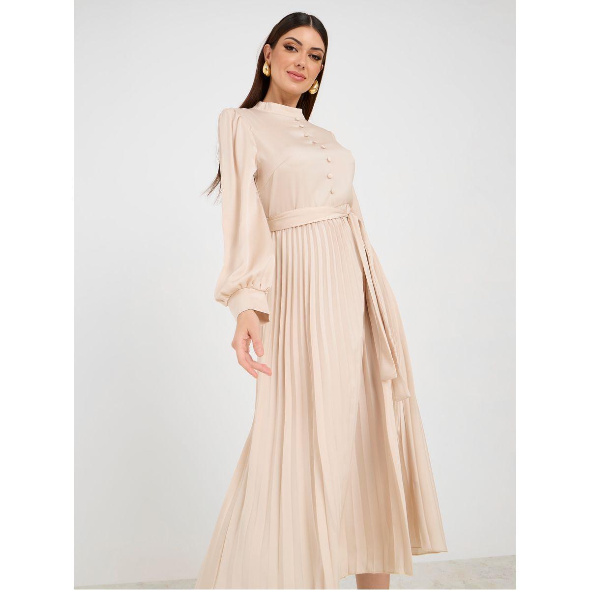 فستان ميدي بياقة عالية-women-clothing-dresses-image-3