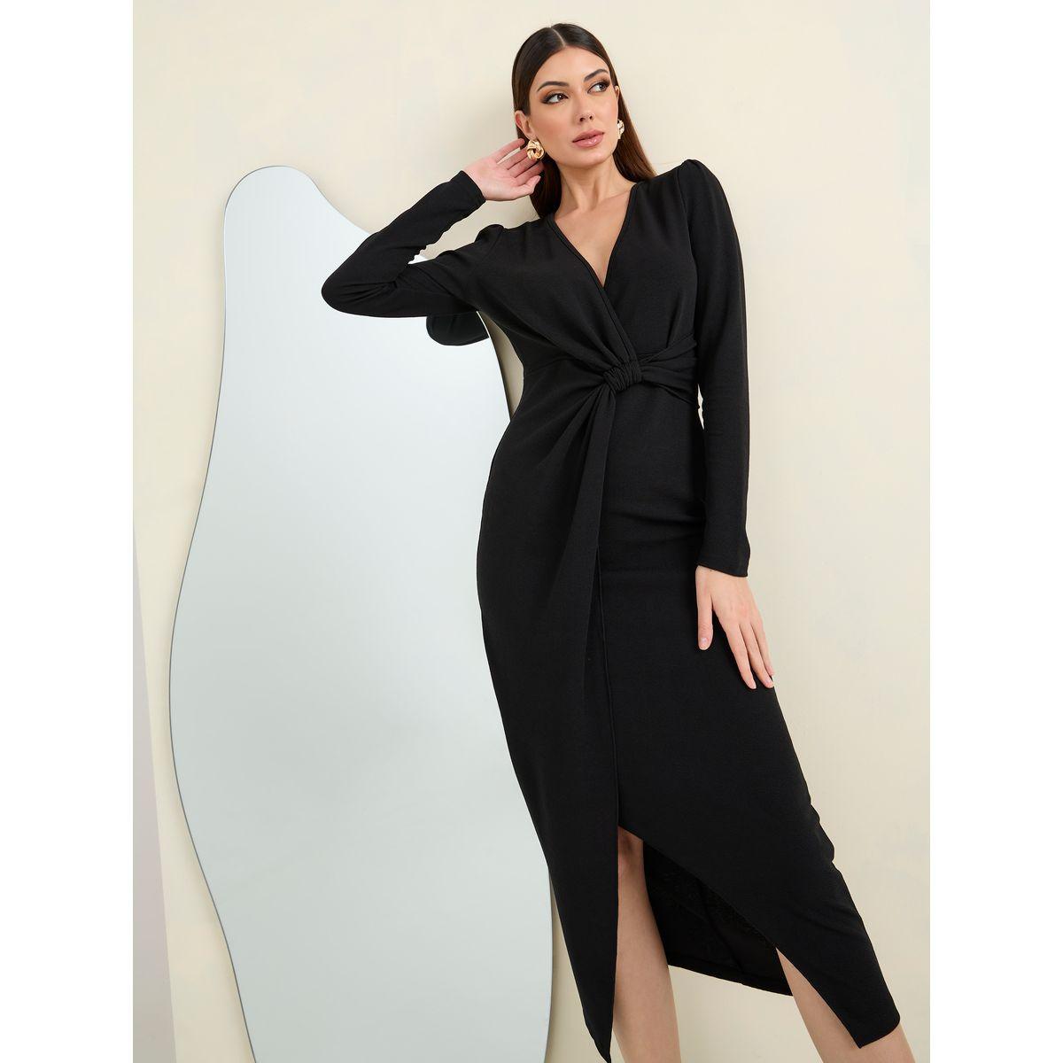 فستان ميدي بنمط لف-women-clothing-dresses-image-2