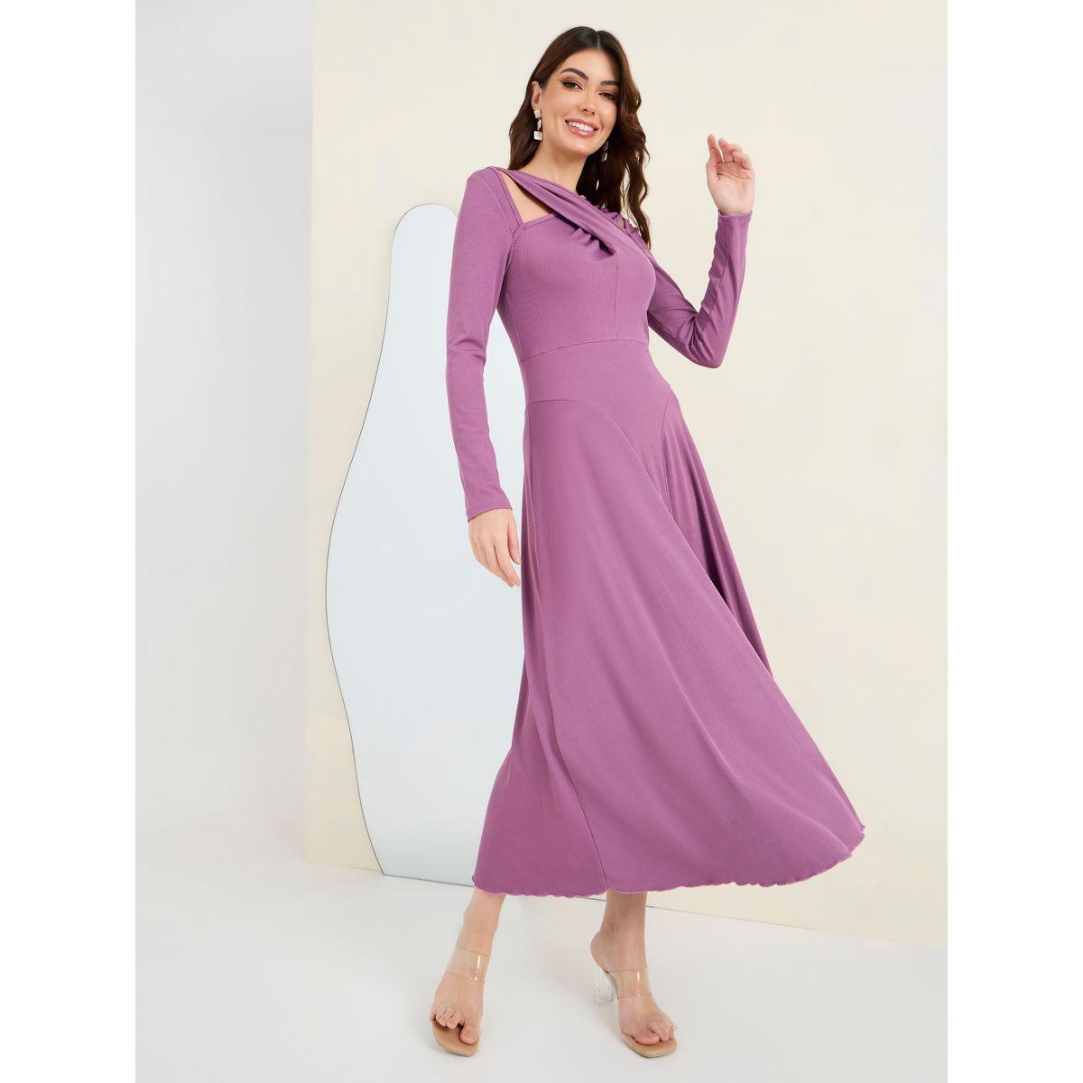 فستان طويل بياقة كروس-women-clothing-dresses-image-1