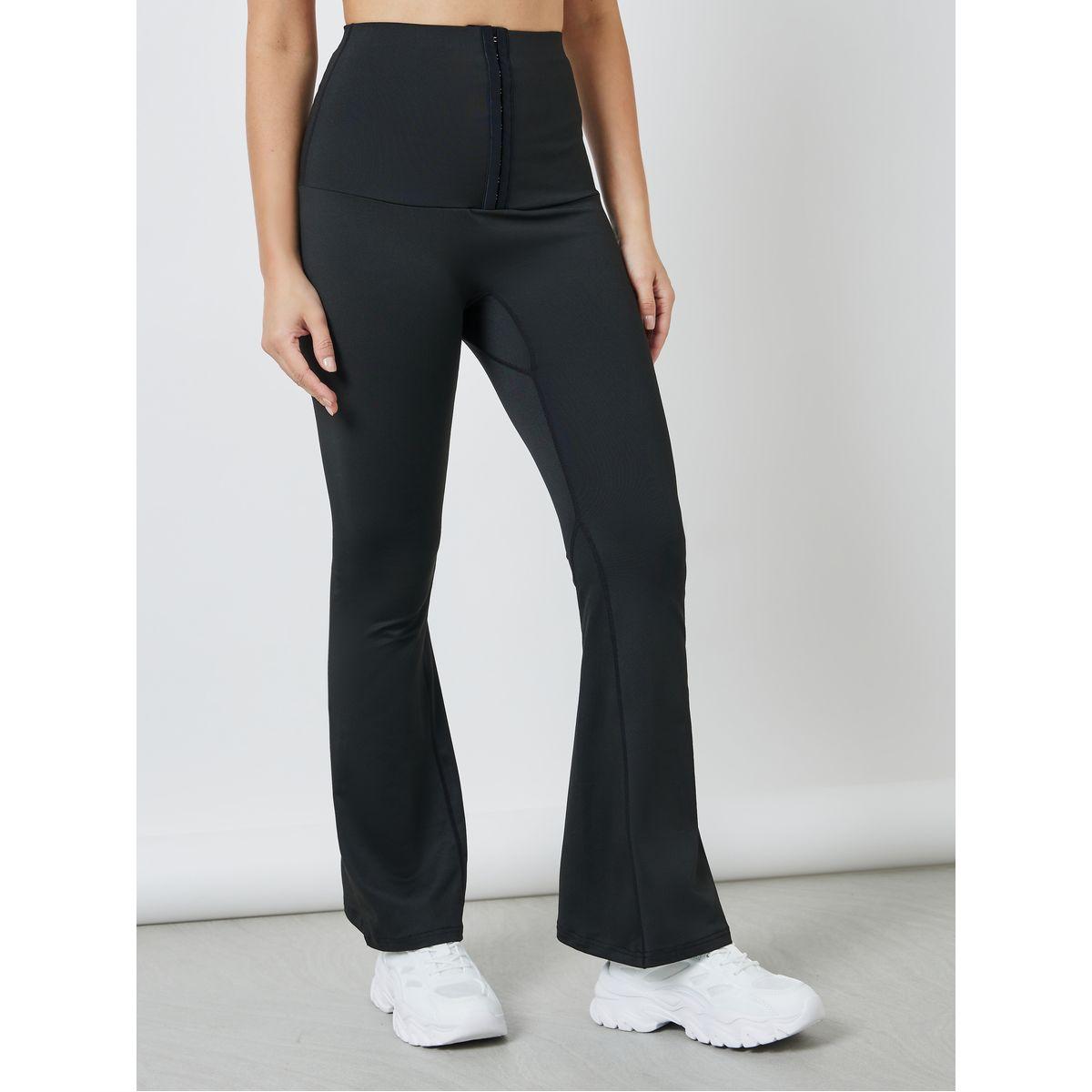 Styli Active Hook & Eye Tummy Control Flare Pants-women-clothing-sportswearandactivewear-bottoms-image-2