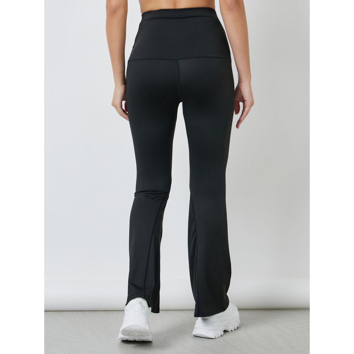 Styli Active Hook & Eye Tummy Control Flare Pants-women-clothing-sportswearandactivewear-bottoms-image-4