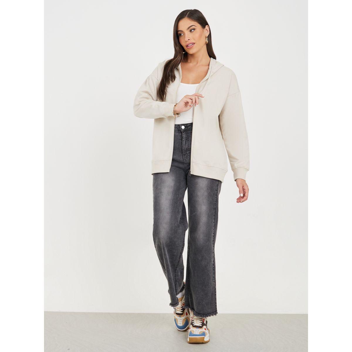 Styli Oversized Zip Through Longline Hoodie-women-winterwear-hoodiesandsweatshirts-hoodies-image-2