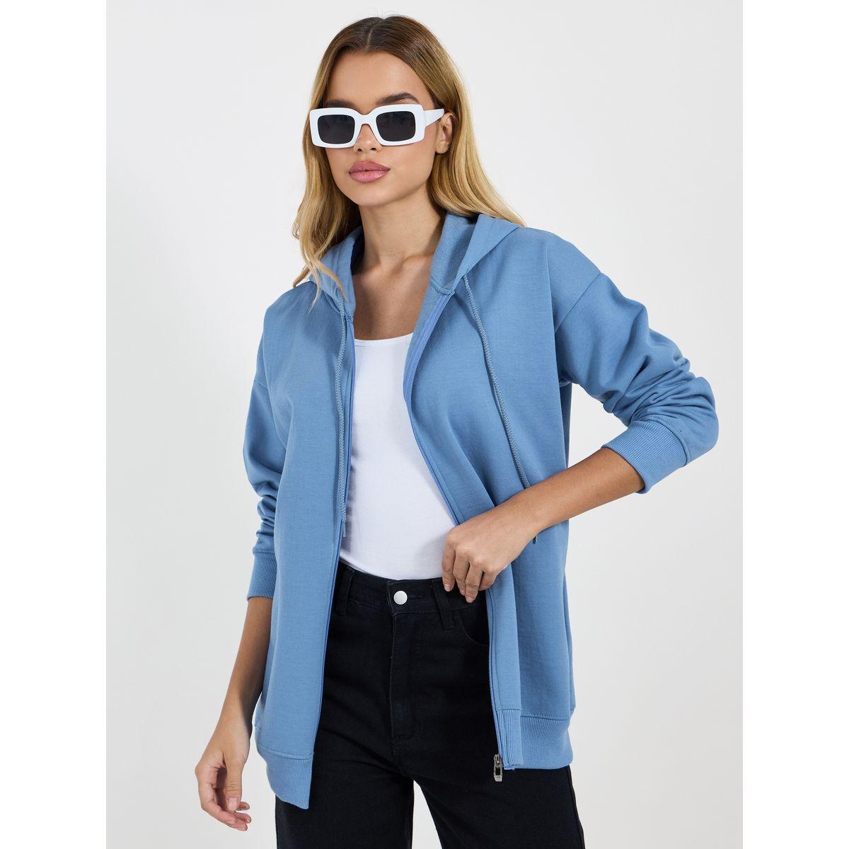 هودي فضفاض بسحَّاب غلق وأربطة-women-winterwear-hoodiesandsweatshirts-hoodies-image-1
