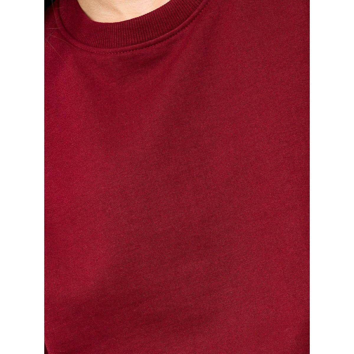 Styli Regular Fit Ribbed Round Neck & Cuffed Sweatshirt-women-winterwear-hoodiesandsweatshirts-sweatshirts-image-3